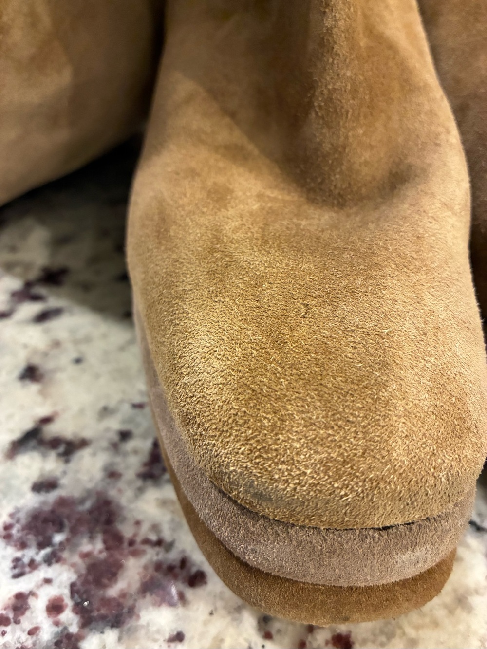 Tory Burch Suede Knee-High Platform Boots - Tan - Picture 7 of 9